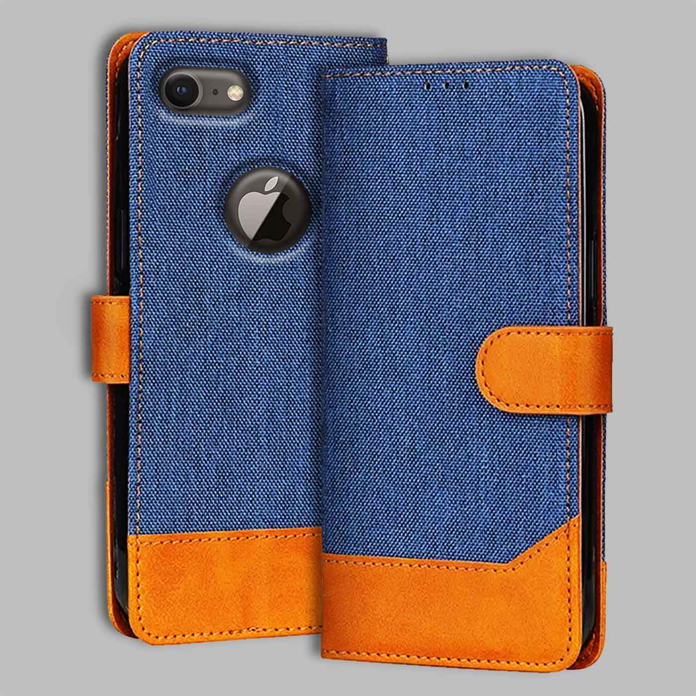 Accesorios Apple iPhone 8 denim flip cover – Blue – Image 1 #color_
