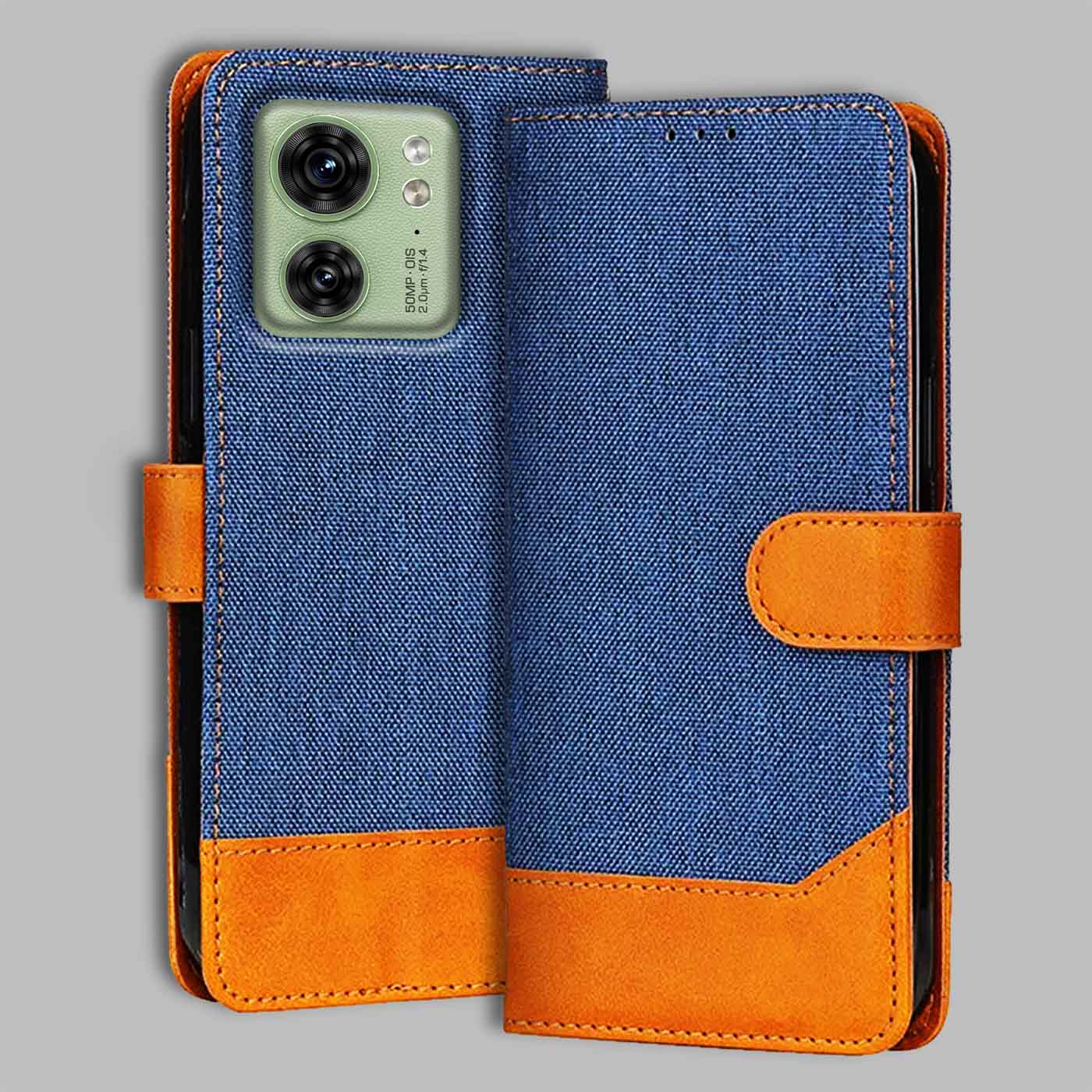 Accesorios Moto Edge 40 denim flip cover – Blue – Image 1 #color_