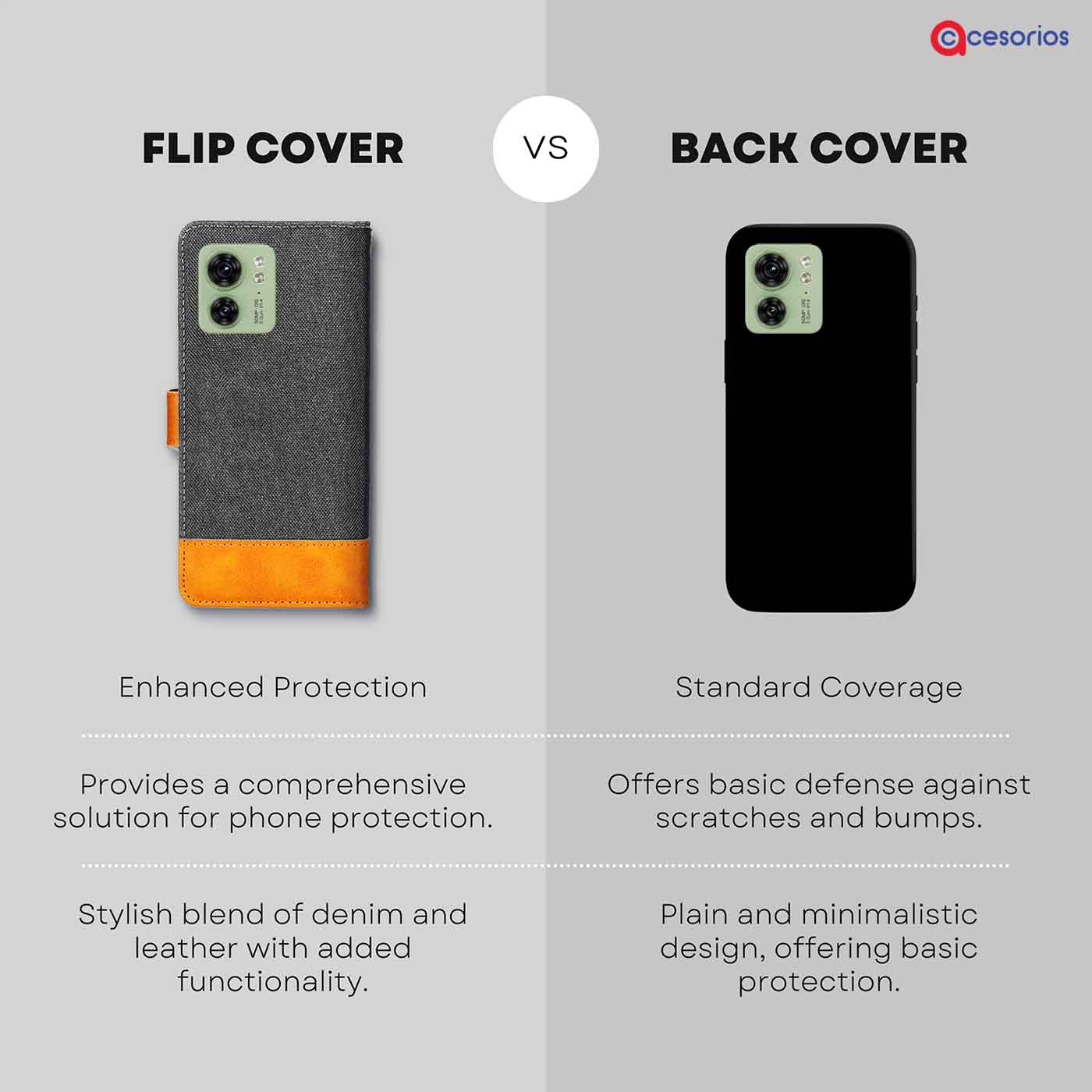 Accesorios Moto Edge 40 denim flip cover – Grey – Image 8 #color_
