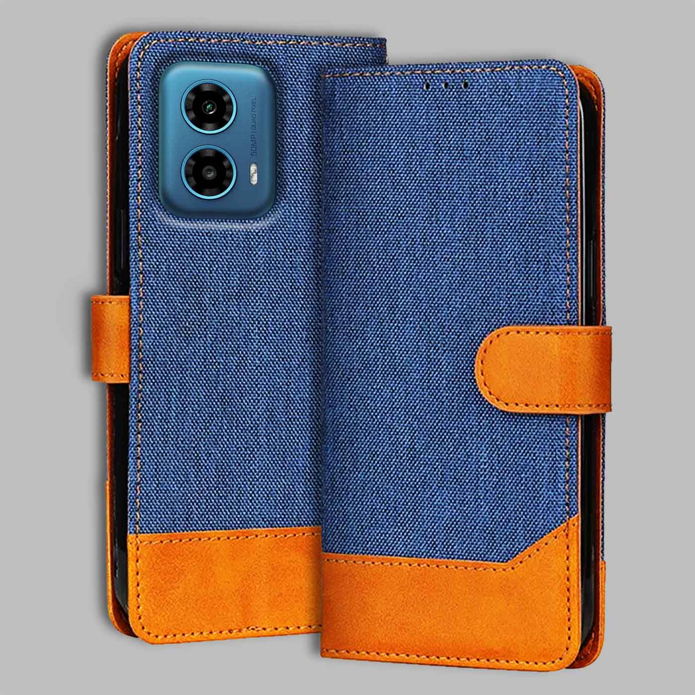 Accesorios Moto G34 5G denim flip cover – Blue – Image 1 #color_