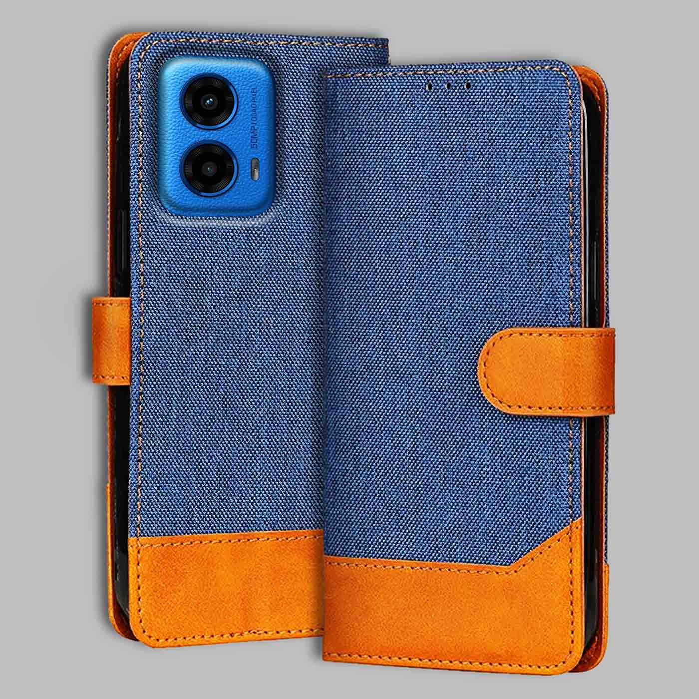 Accesorios Moto G45 5G denim flip cover – Blue – Image 1 #color_