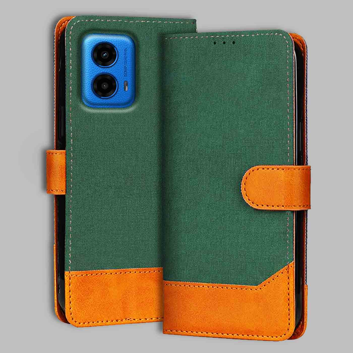 Accesorios Moto G45 5G denim flip cover – Green – Image 1 #color_g