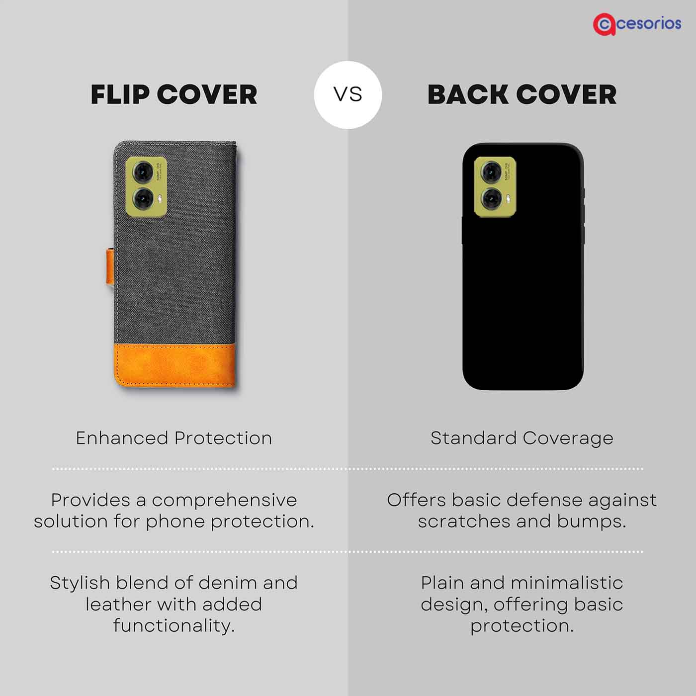 Accesorios Moto G85 5G denim flip cover – Grey – Image 8 #color_