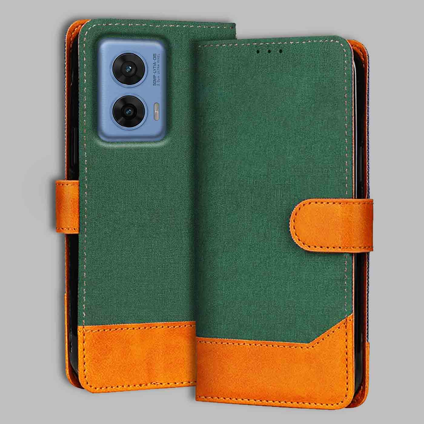 Accesorios Moto G96 5G denim flip cover – Green – Image 1 #color_g