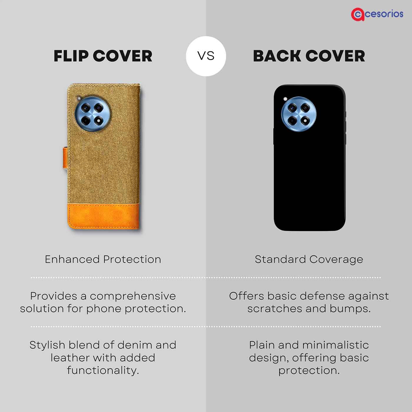 Accesorios Oneplus 12R 5G denim flip cover – Light Brown – Image 8 #color_light b