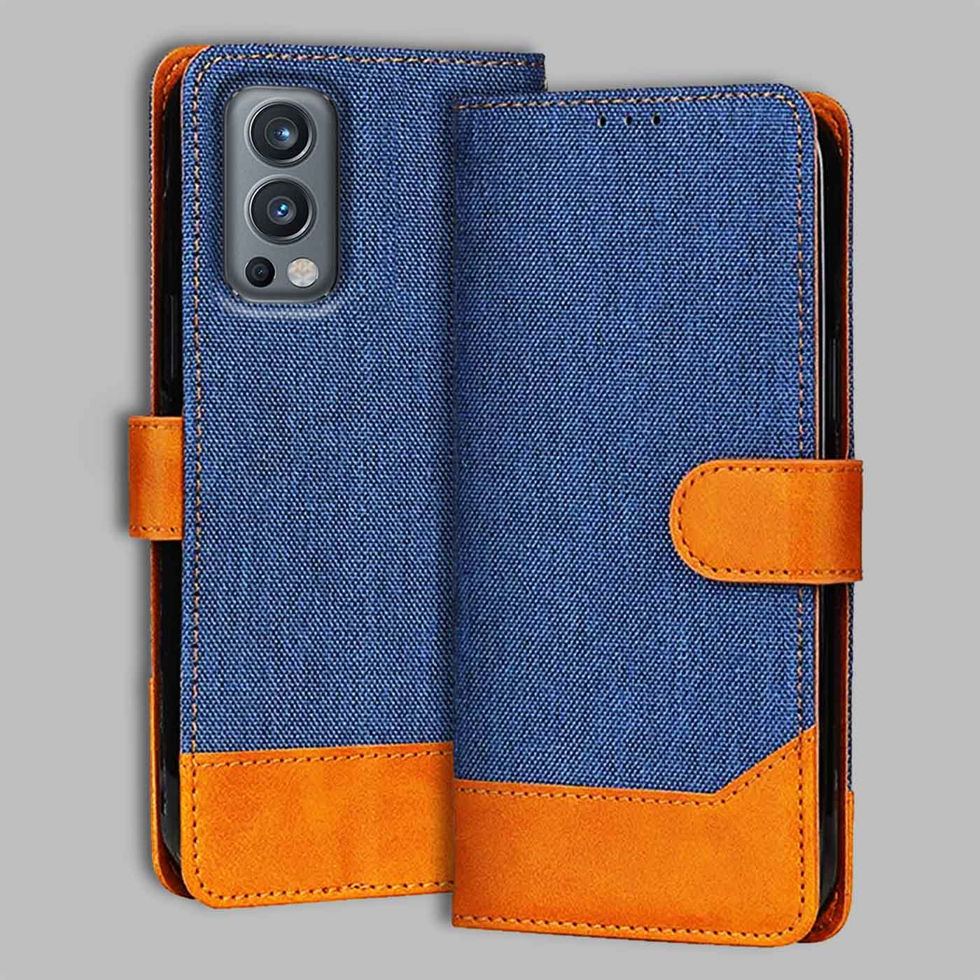 Accesorios Oneplus Nord 2 denim flip cover – Blue – Image 1 #color_