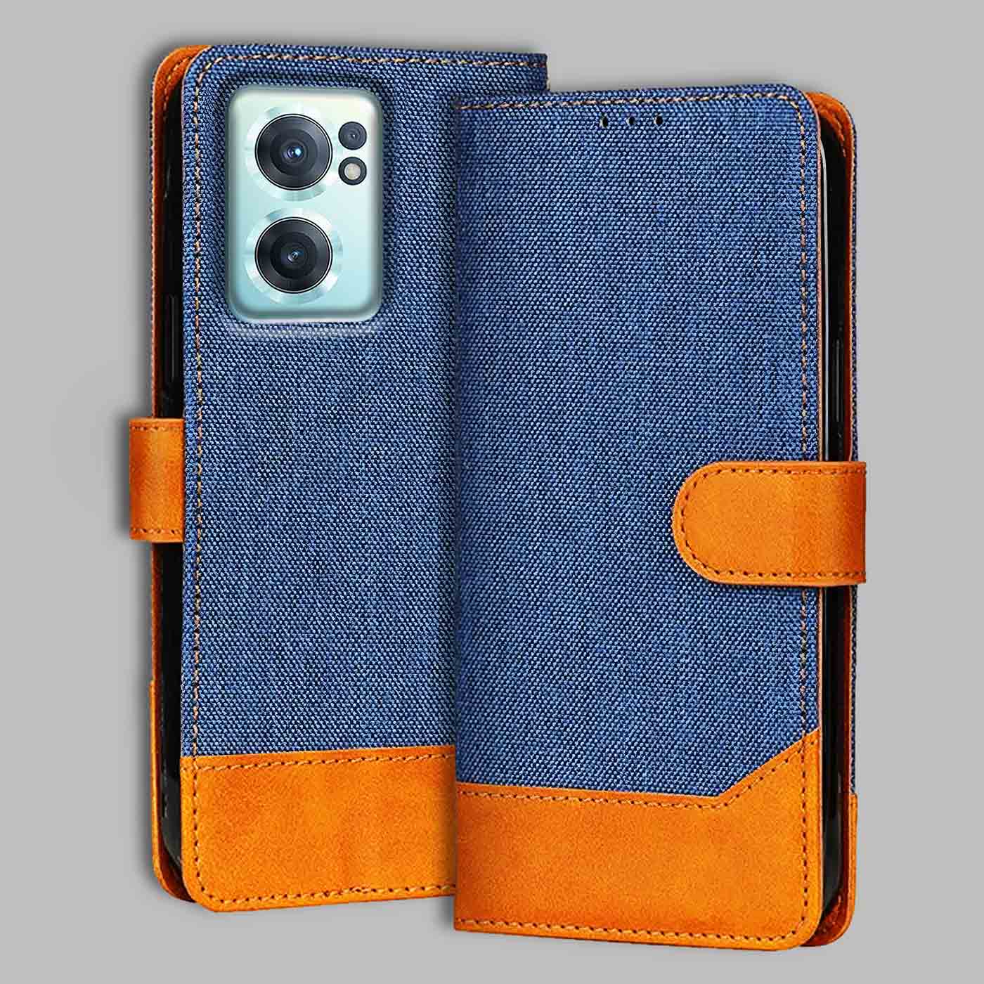 Accesorios Oneplus Nord Ce 2 5G denim flip cover – Blue – Image 1 #color_