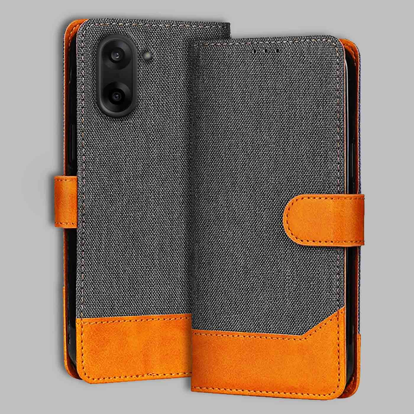 Accesorios Oneplus Nord Ce 5 denim flip cover – Grey – Image 1 #color_