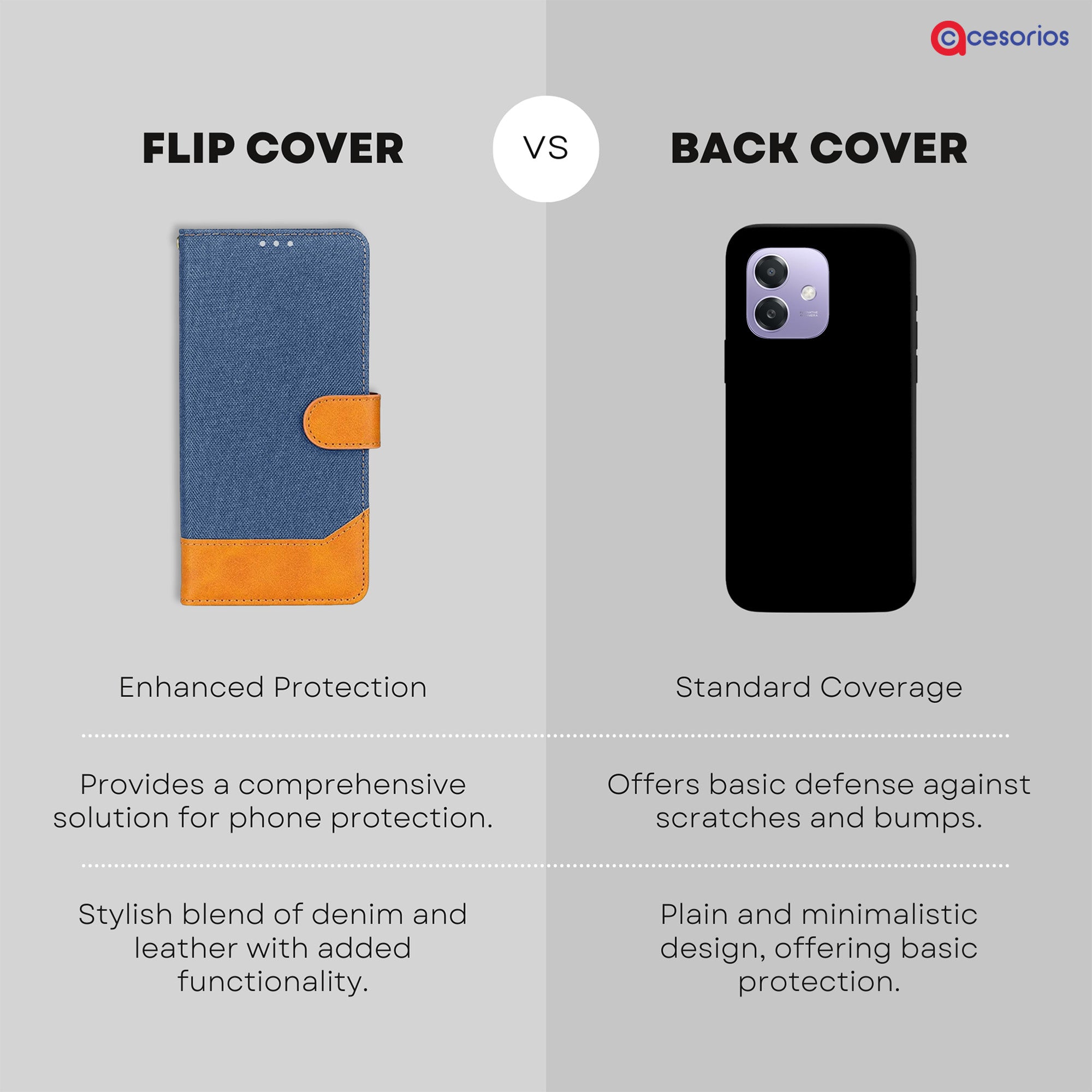 Accesorios Oppo A3X 5G denim flip cover – Blue – Image 8 #color_blue