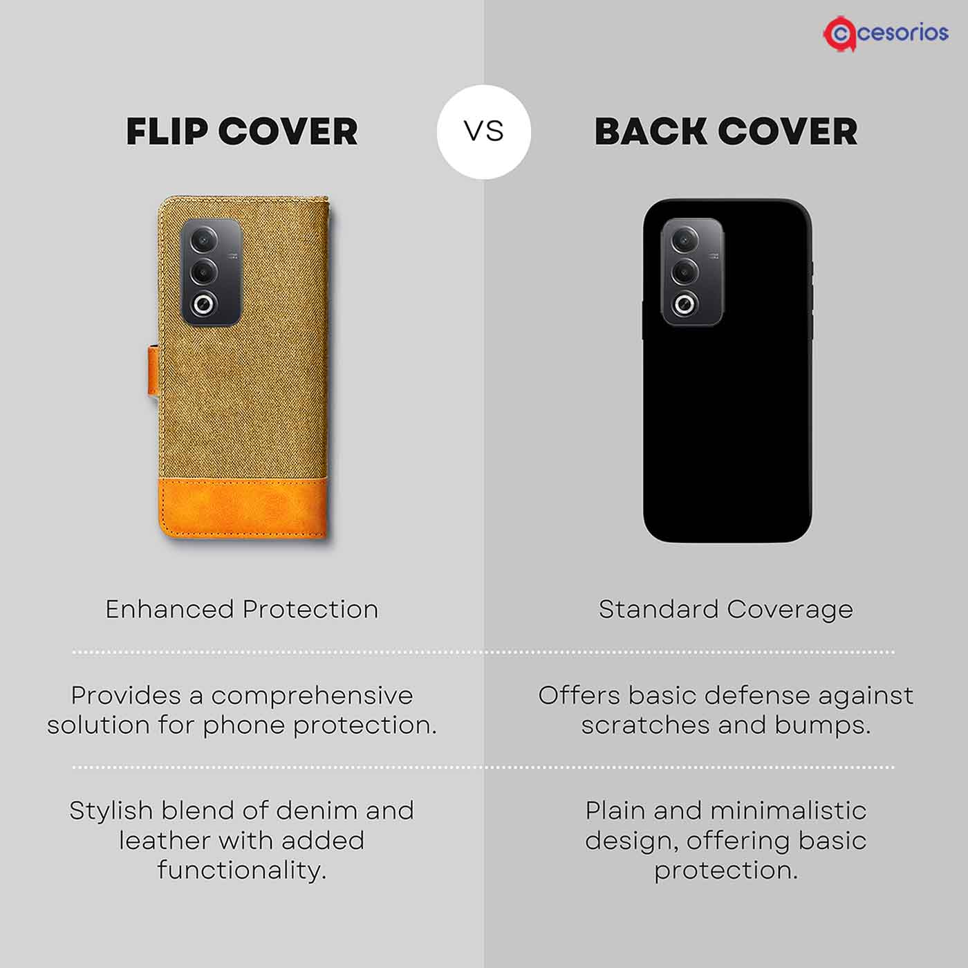 Accesorios Oppo A3 Pro 5G denim flip cover – Light Brown – Image 8 #color_light b