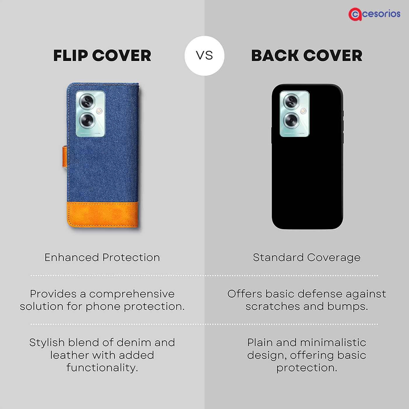 Accesorios Oppo A79 5G denim flip cover – Blue – Image 8 #color_