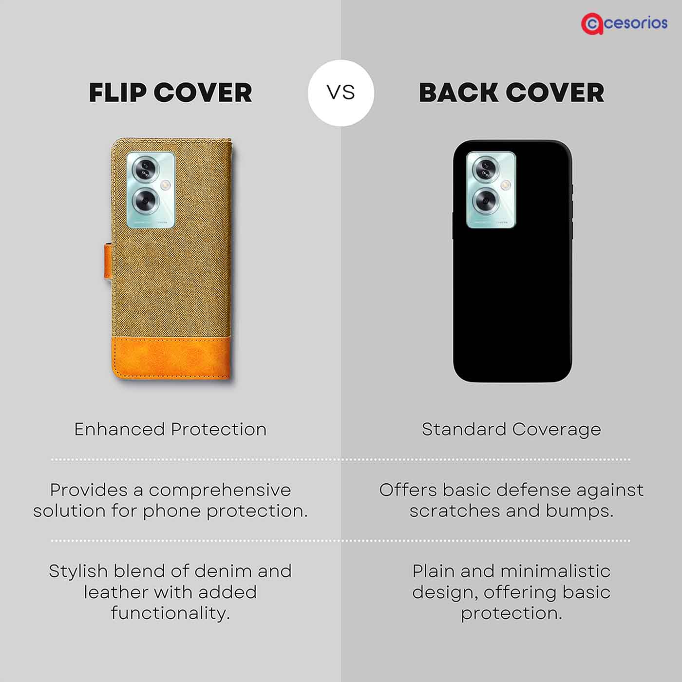 Accesorios Oppo A79 5G denim flip cover – Light Brown – Image 8 #color_light b