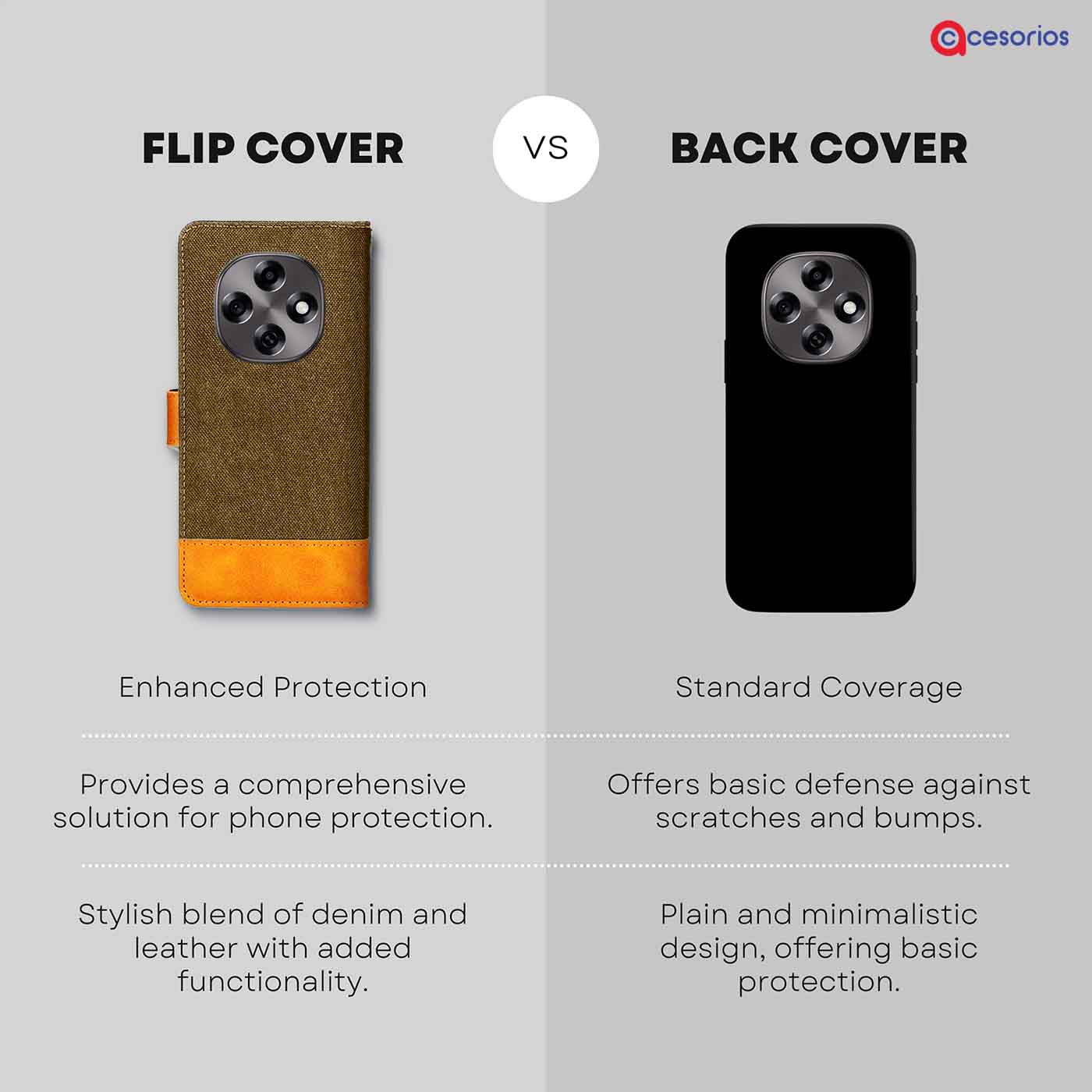 Accesorios Oppo F31 Pro 5G denim flip cover – Dark Brown – Image 8 #color_dark b