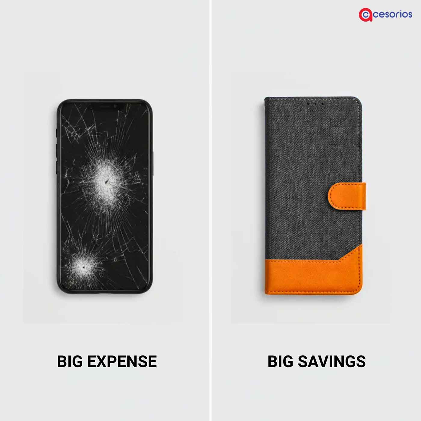 Accesorios Oppo F31 Pro Plus 5G denim flip cover – Grey – Image 5 #color_