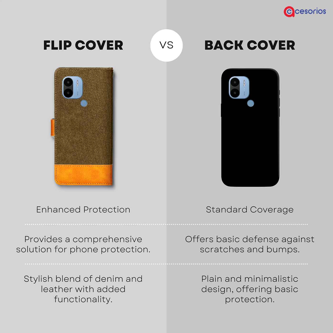 Accesorios Poco C50 denim flip cover – Dark Brown – Image 8 #color_dark b