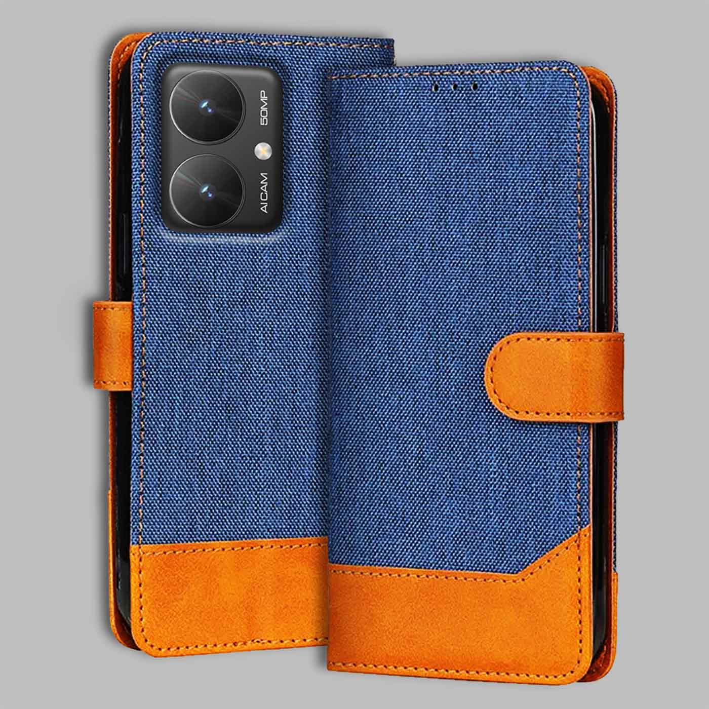 Accesorios Poco M6 5G denim flip cover – Blue – Image 1 #color_