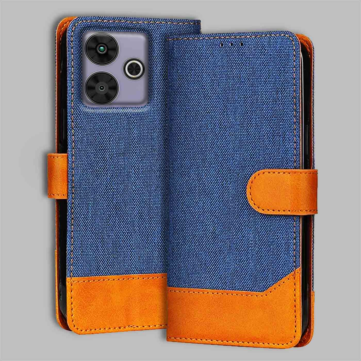 Accesorios Poco M6 Plus 5G denim flip cover – Blue – Image 1 #color_