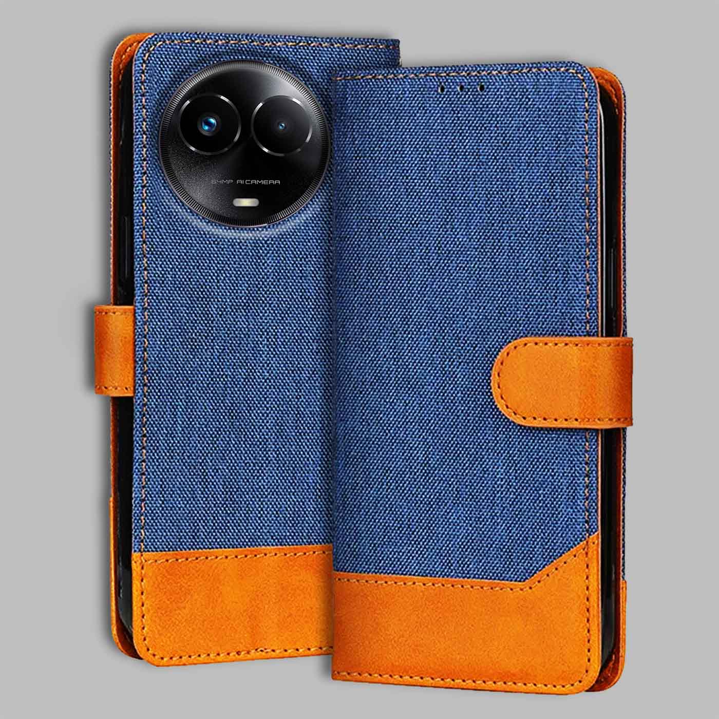 Accesorios Realme 11X 5G denim flip cover – Blue – Image 1 #color_