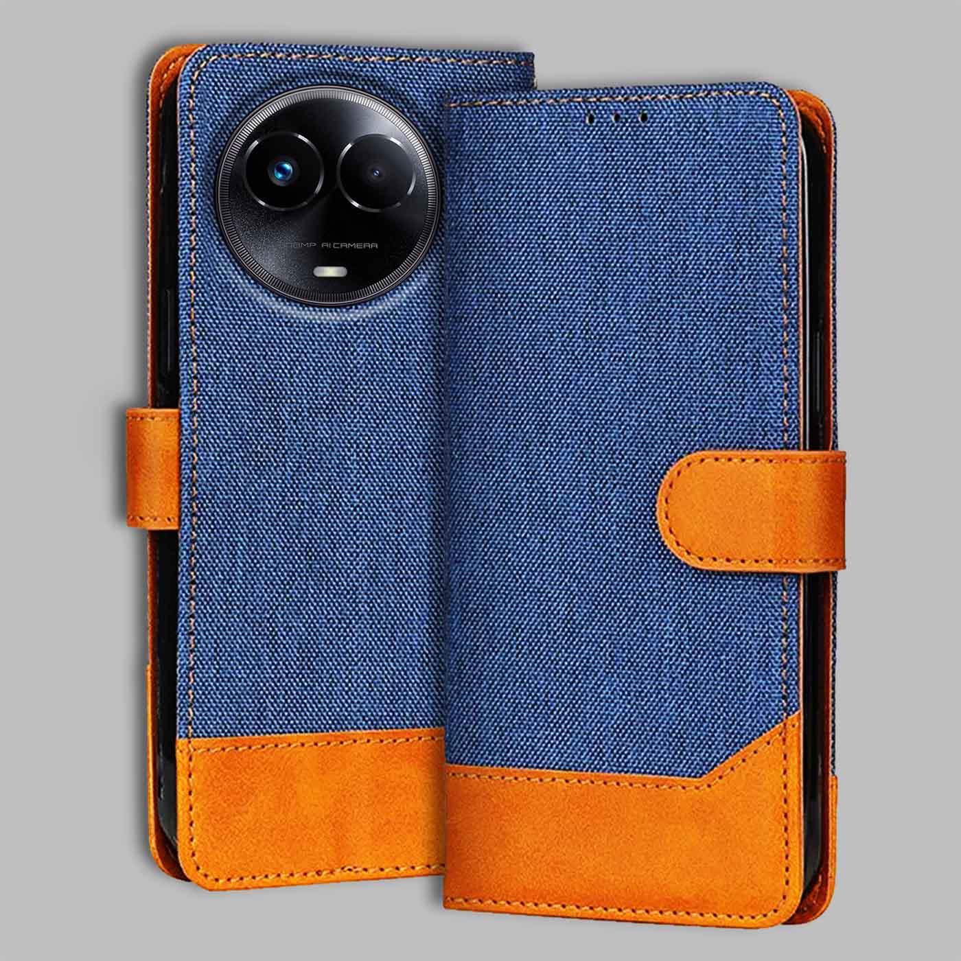 Accesorios Realme 11 5G denim flip cover – Blue – Image 1 #color_