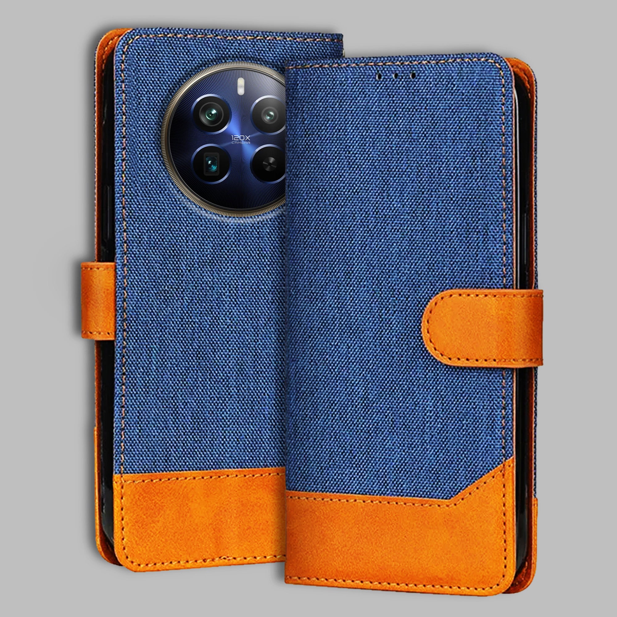 Accesorios Realme 12 Pro Plus 5G denim flip cover – Blue – Image 1 #color_
