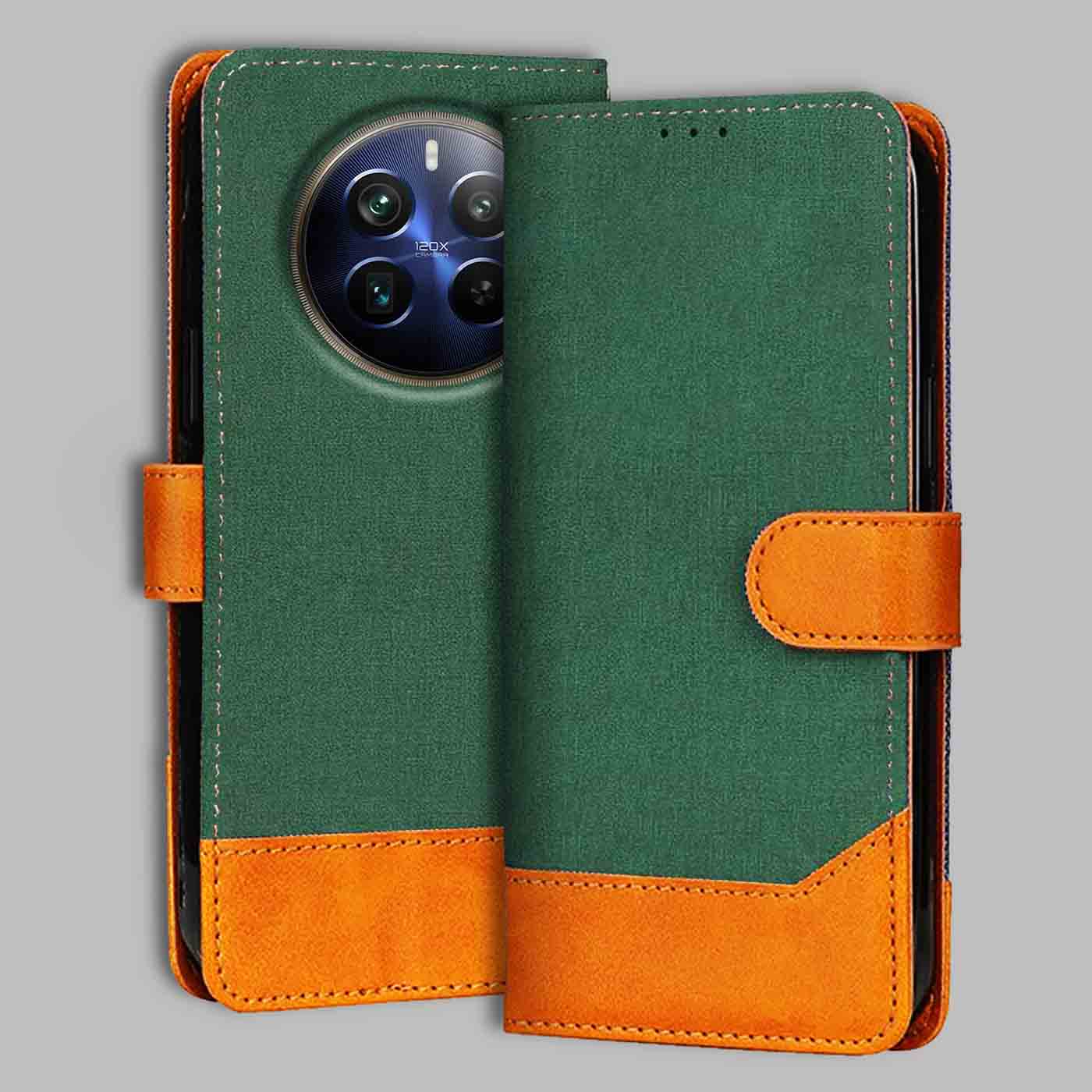 Accesorios Realme 12 Pro Plus 5G denim flip cover – Green – Image 1 #color_g