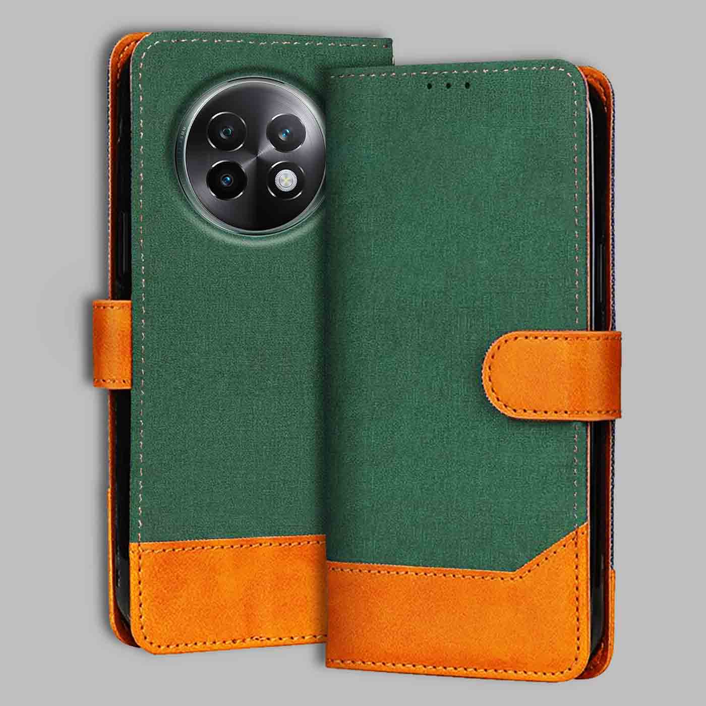 Accesorios Realme 13 Plus 5G denim flip cover – Green – Image 1 #color_g