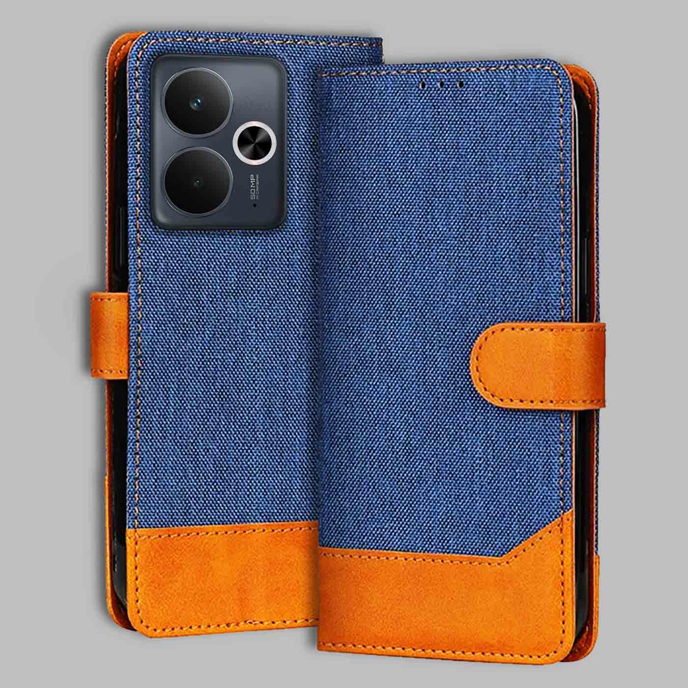 Accesorios Realme 14T 5G denim flip cover – Blue – Image 1 #color_