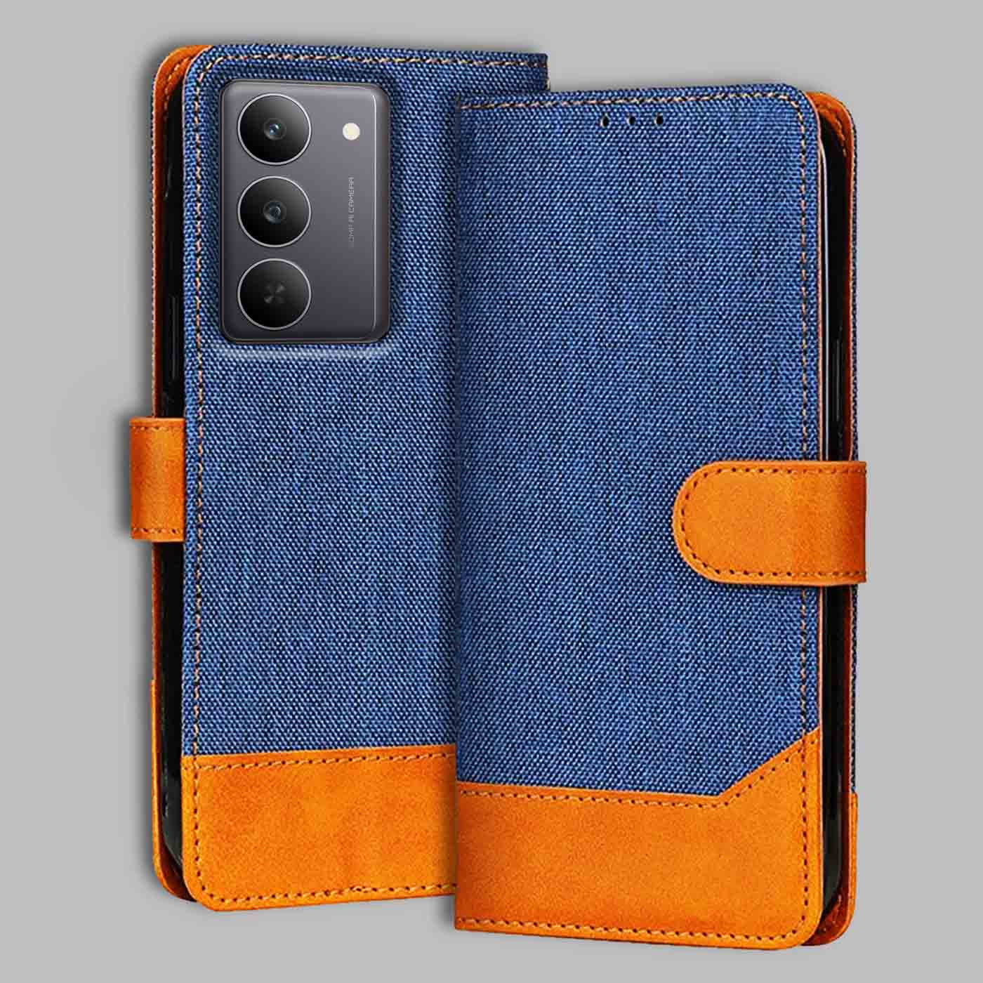 Accesorios Realme 14X 5G denim flip cover – Blue – Image 1 #color_