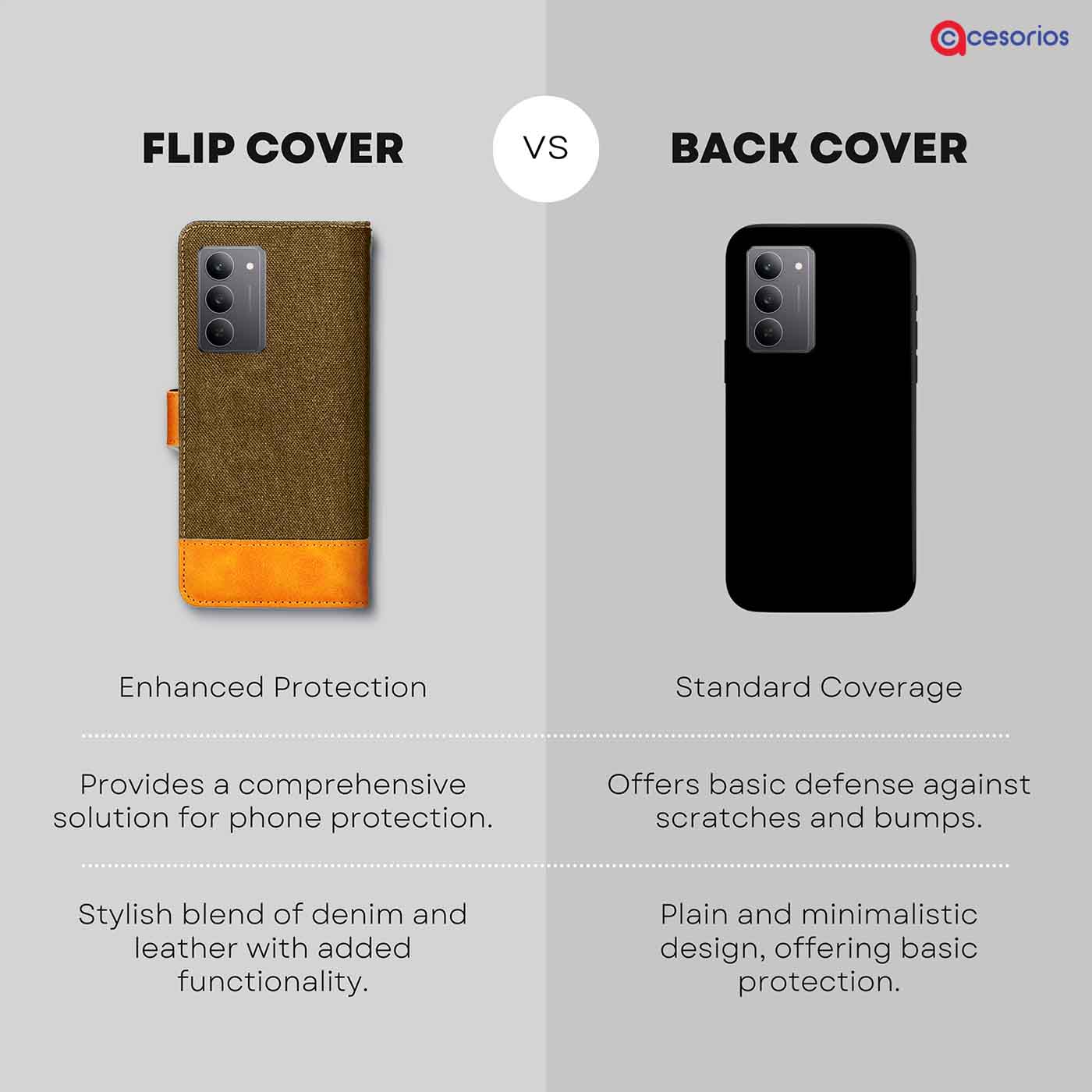 Accesorios Realme 14X 5G denim flip cover – Dark Brown – Image 8 #color_dark b