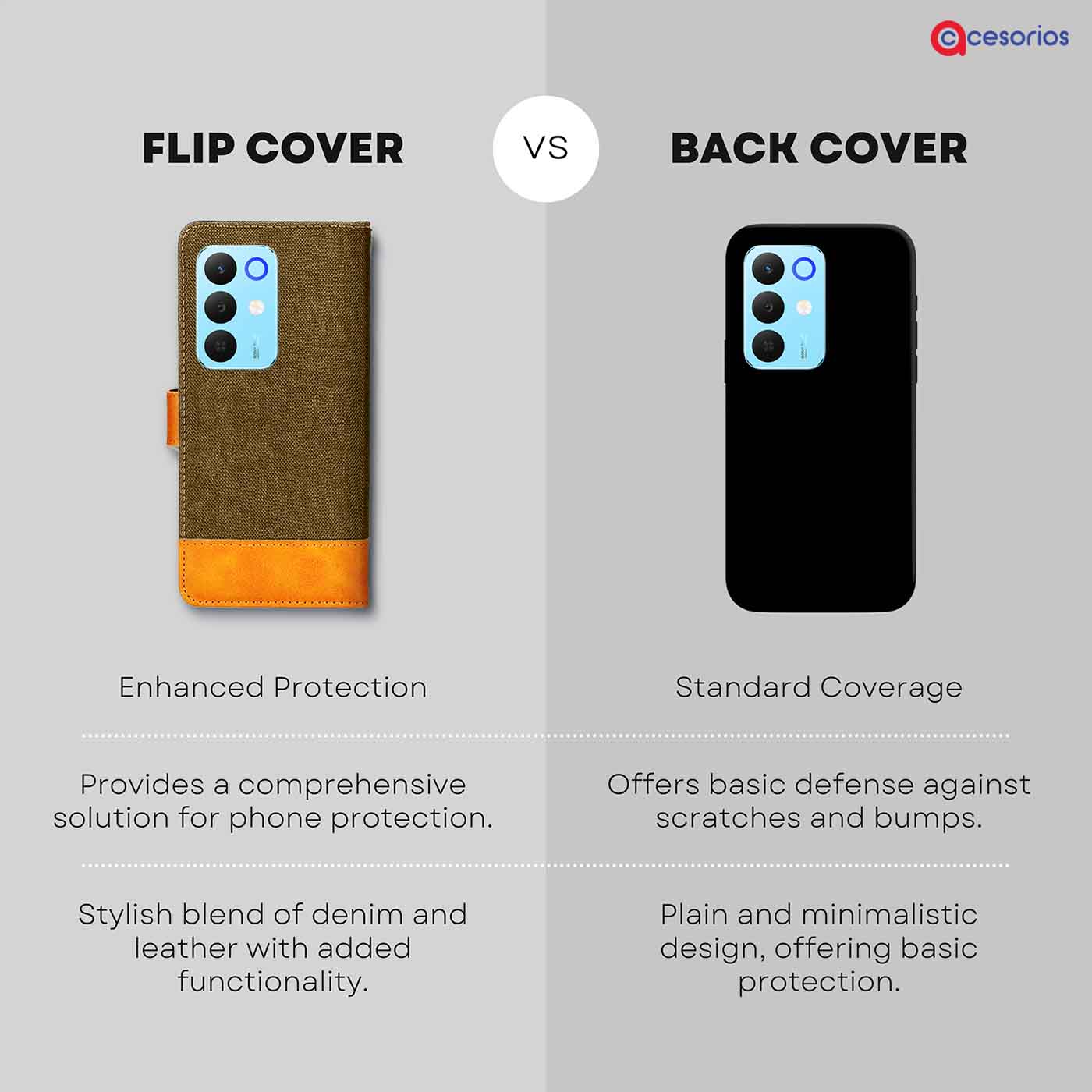 Accesorios Realme 15X 5G denim flip cover – Dark Brown – Image 8 #color_dark b