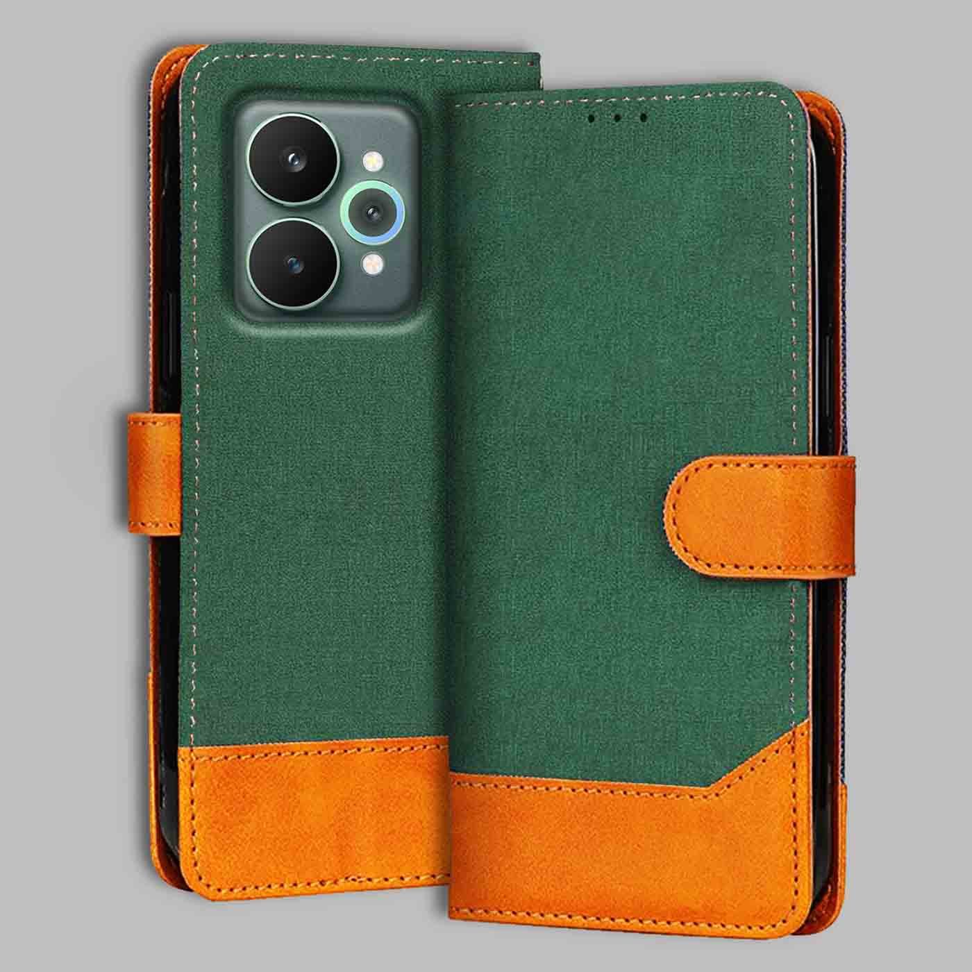 Accesorios Realme 15 5G denim flip cover – Green – Image 1 #color_g