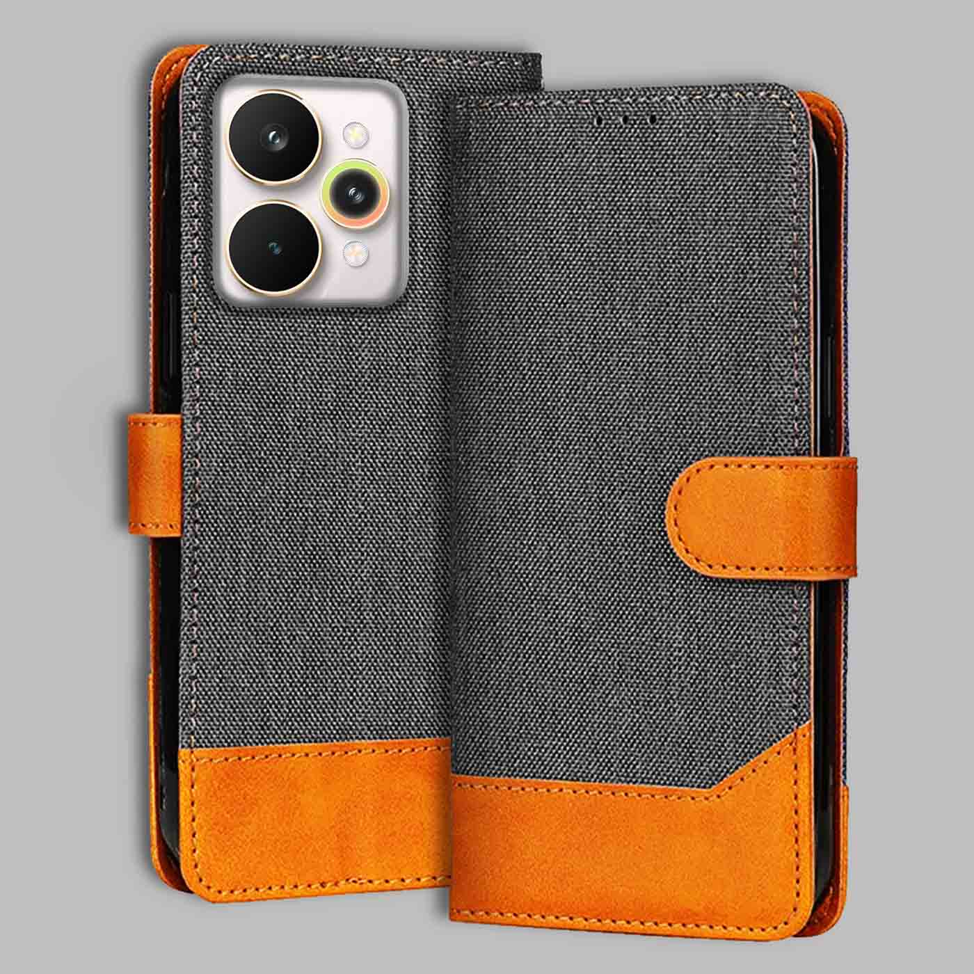Accesorios Realme 15 Pro 5G denim flip cover – Grey – Image 1 #color_