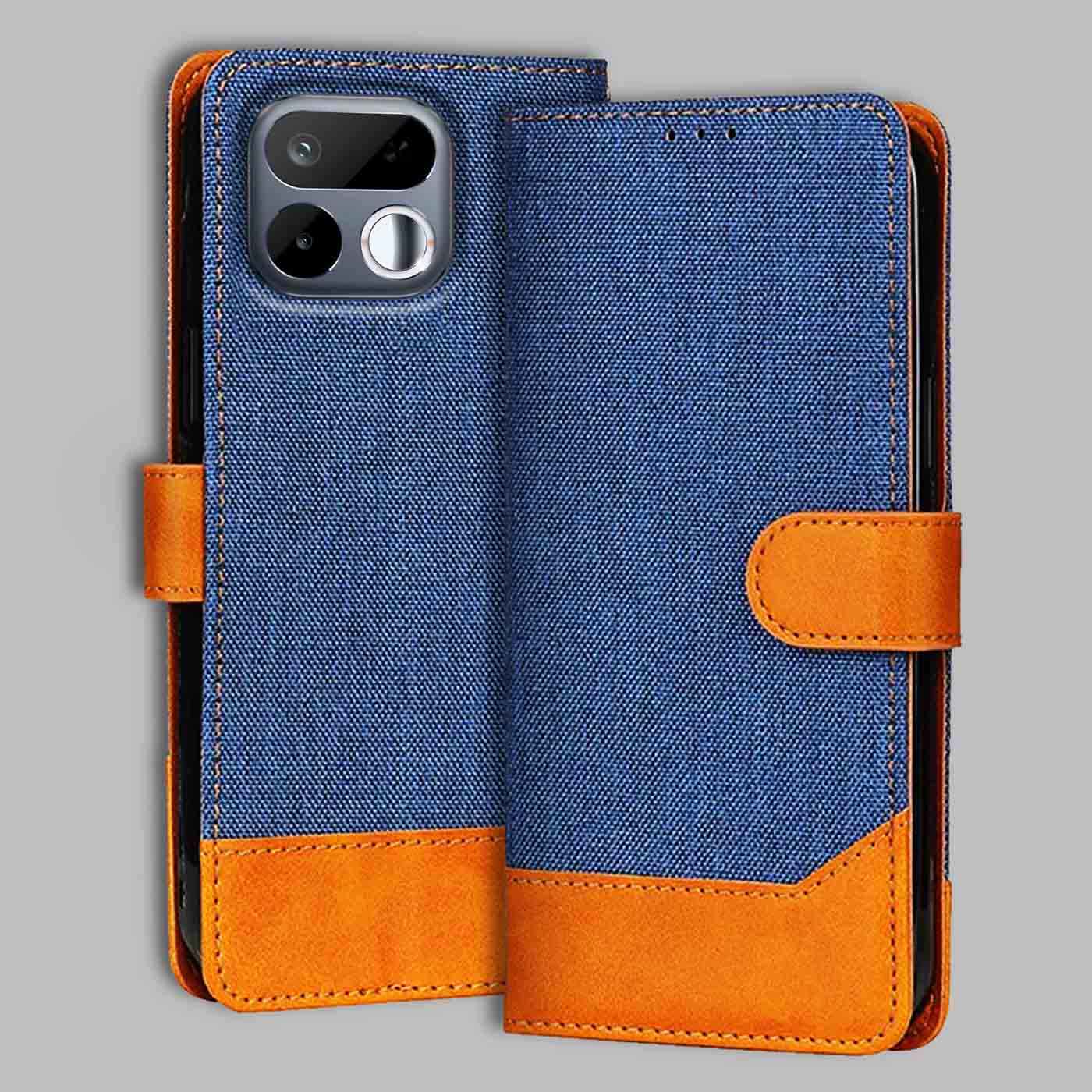 Realme 16T 5G flip cover in Blue — front view by Accesorios