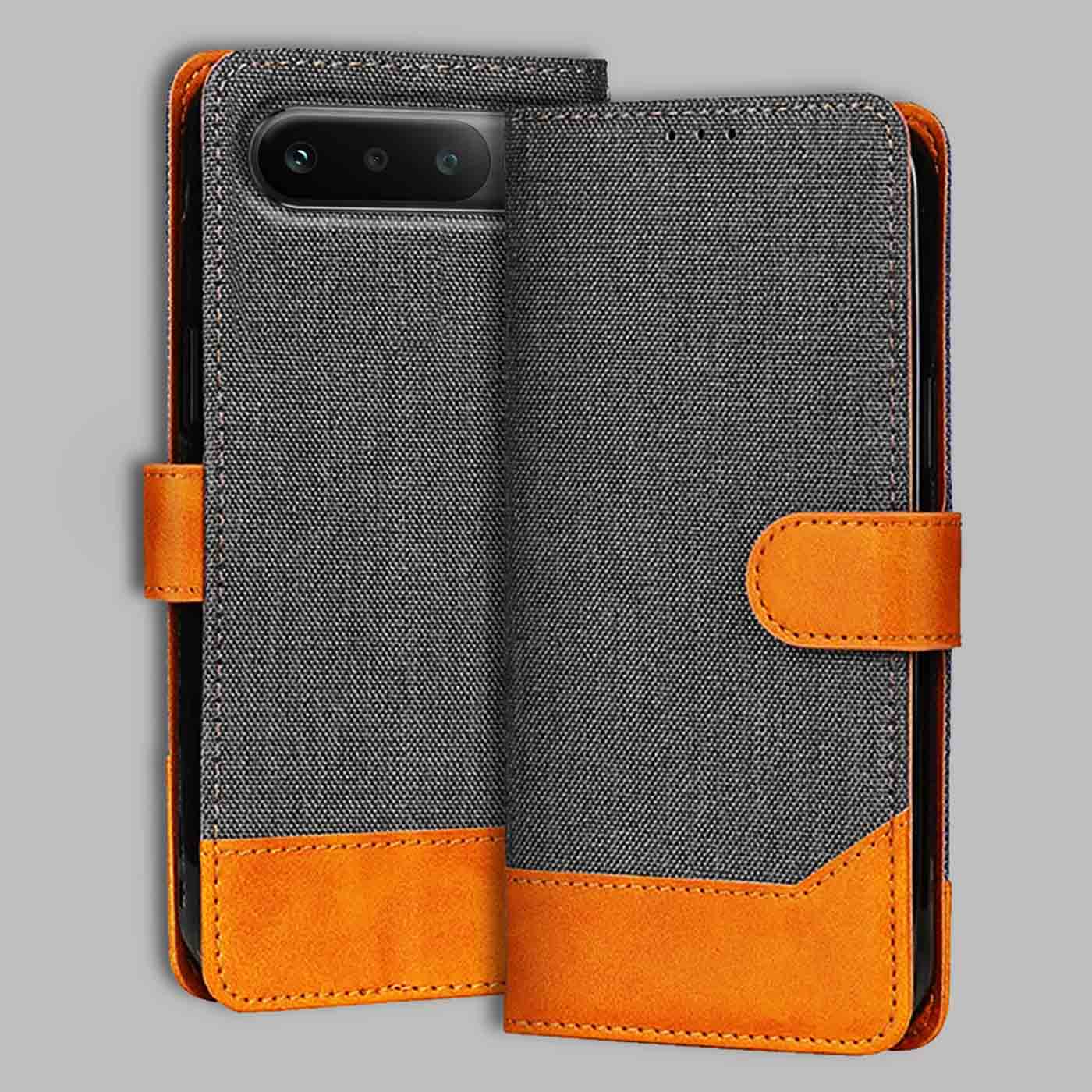 Realme 16 5G flip cover in Grey — front view by Accesorios