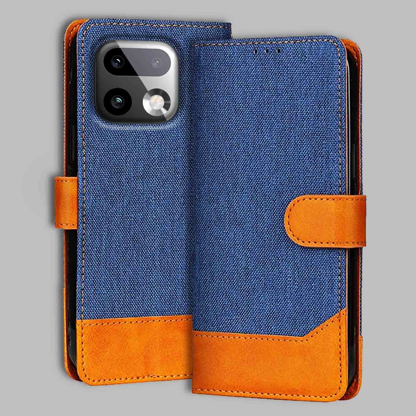 Realme 16 Pro Plus 5G flip cover in Blue — front view by Accesorios