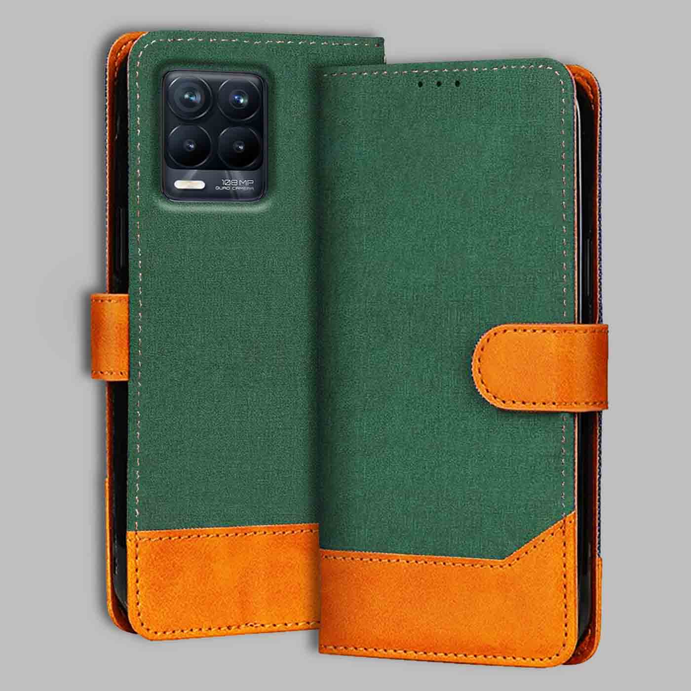 Accesorios Realme 8 Pro denim flip cover – Green – Image 1 #color_g