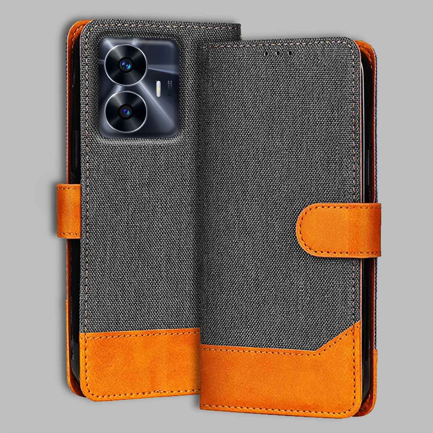 Accesorios Realme C55 denim flip cover – Grey – Image 1 #color_