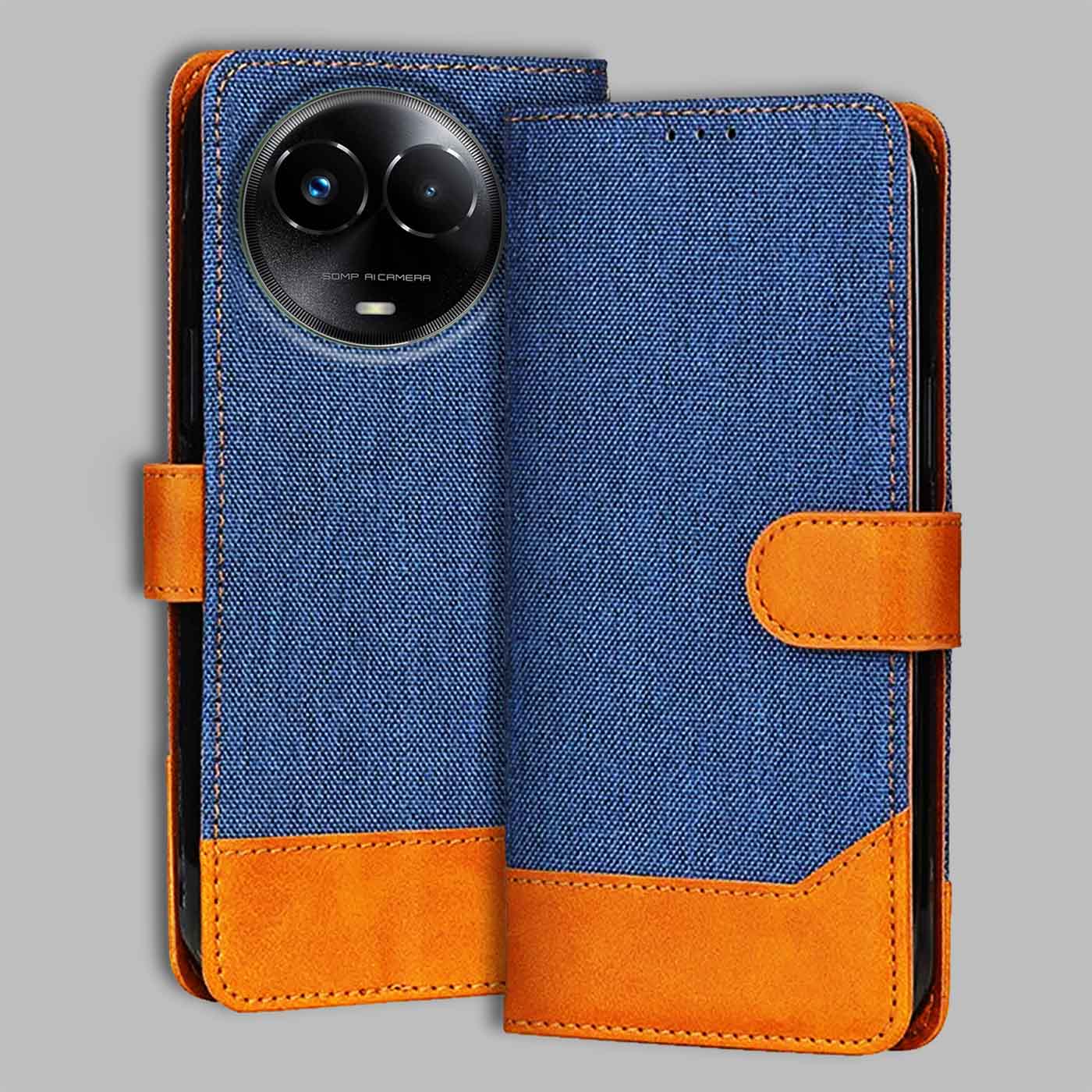 Accesorios Realme C67 5G denim flip cover – Blue – Image 1 #color_
