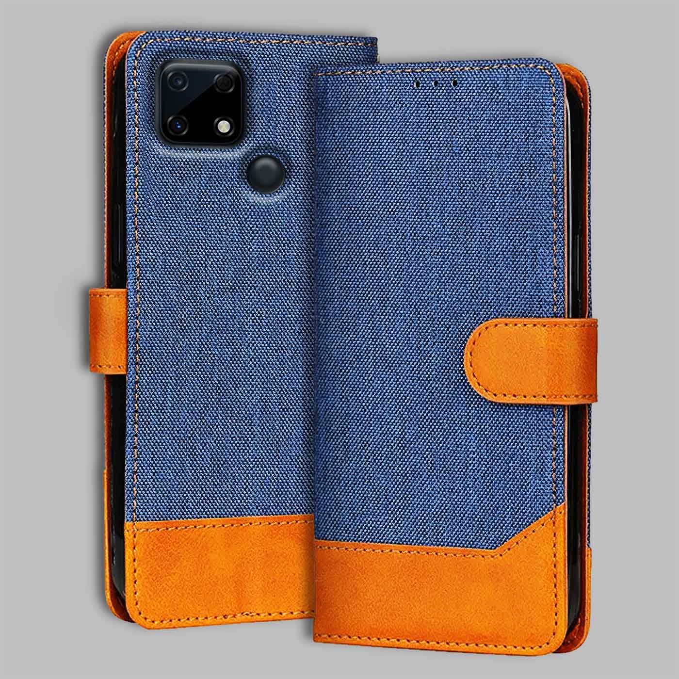 Accesorios Realme Narzo 30A denim flip cover – Blue – Image 1 #color_