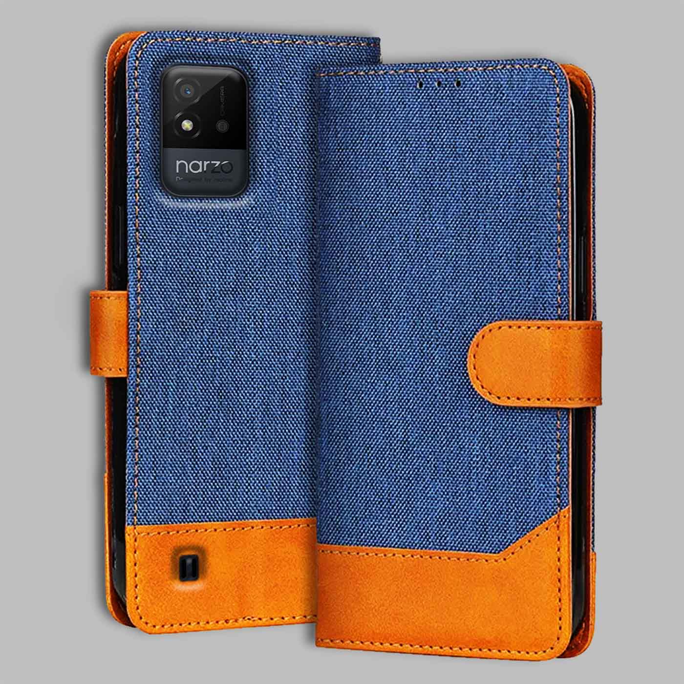 Accesorios Realme Narzo 50I denim flip cover – Blue – Image 1 #color_