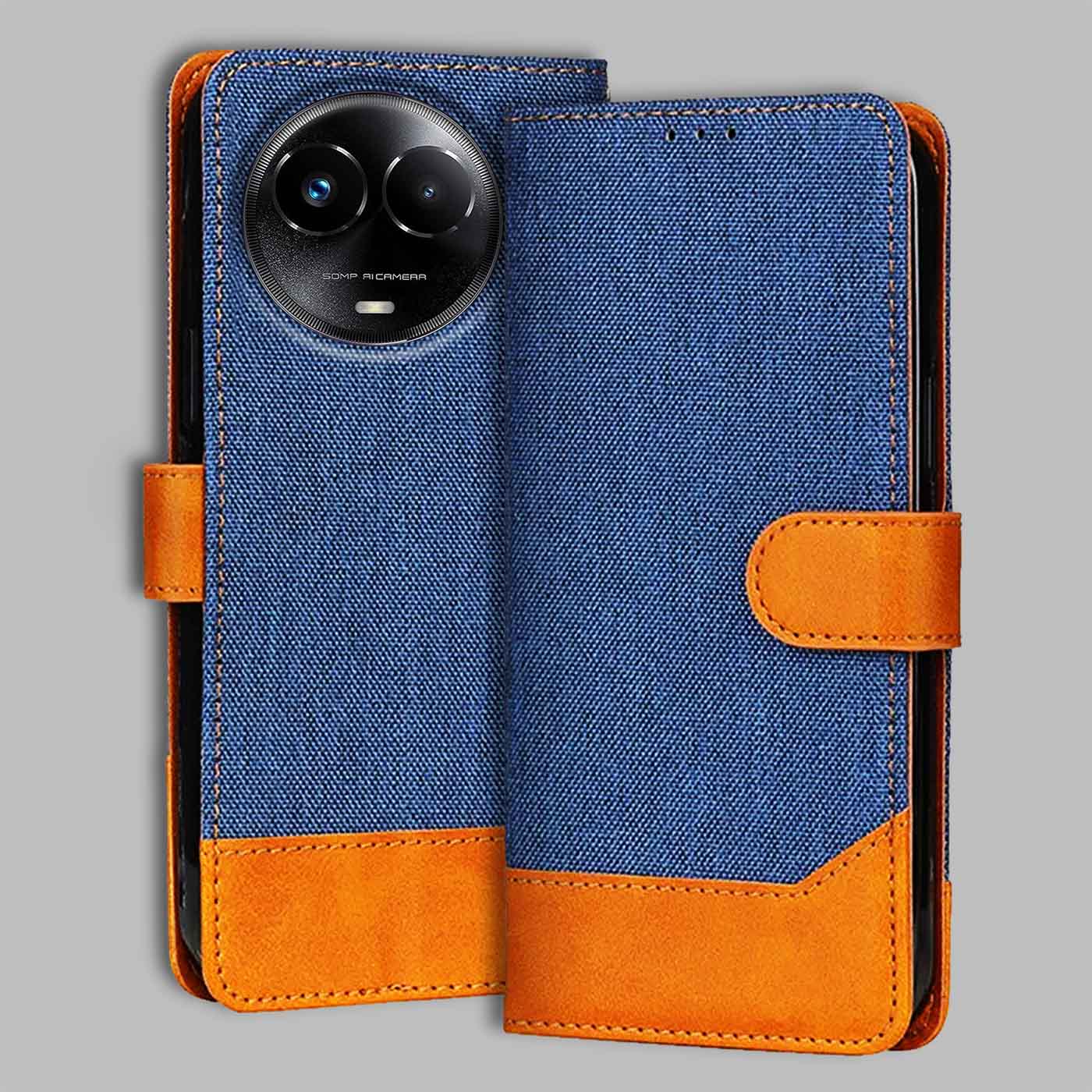 Accesorios Realme Narzo 60X 5G denim flip cover – Blue – Image 1 #color_