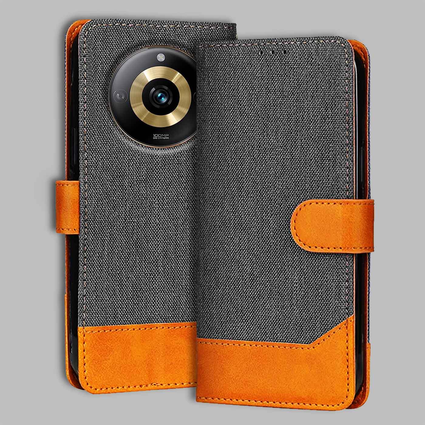 Accesorios Realme Narzo 60 Pro 5G denim flip cover – Grey – Image 1 #color_