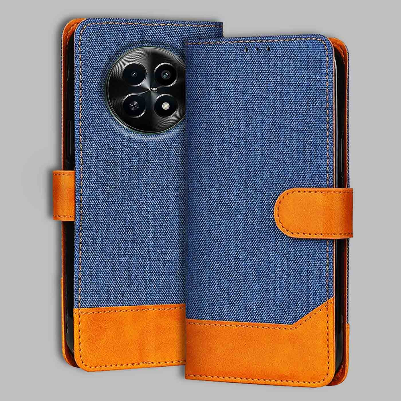 Accesorios Realme Narzo 70X denim flip cover – Blue – Image 1 #color_