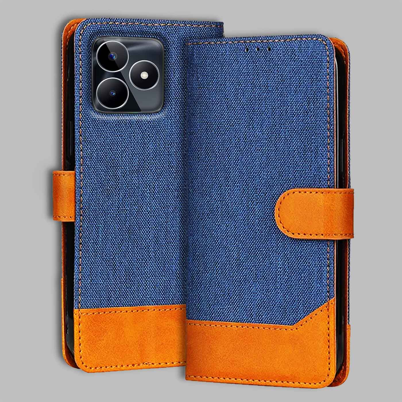 Accesorios Realme Narzo N53 5G denim flip cover – Blue – Image 1 #color_