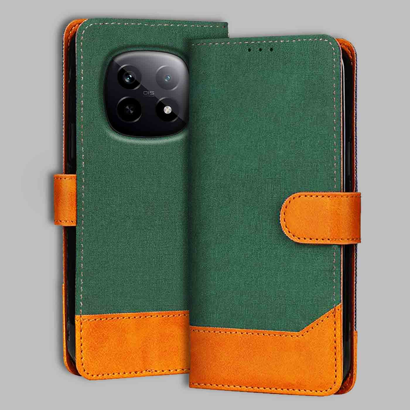Realme P2 Pro flip cover in Green — front view by Accesorios