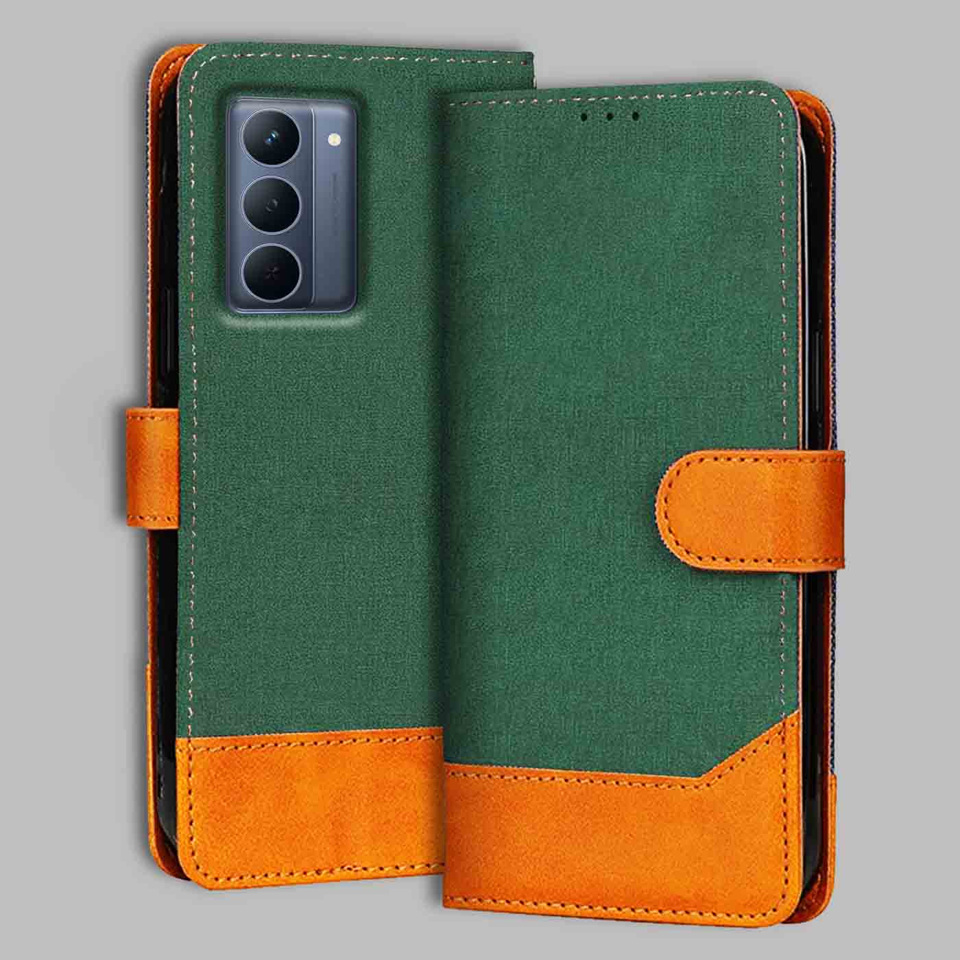 Accesorios Realme P3X 5G denim flip cover – Green – Image 1 #color_g