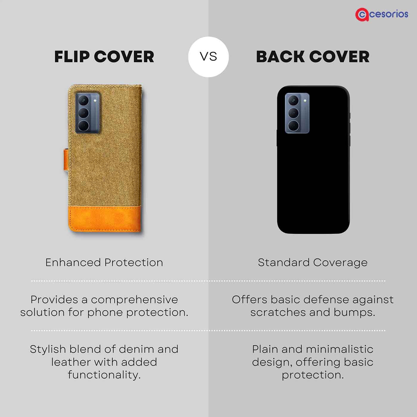 Accesorios Realme P3X 5G denim flip cover – Light Brown – Image 8 #color_light b