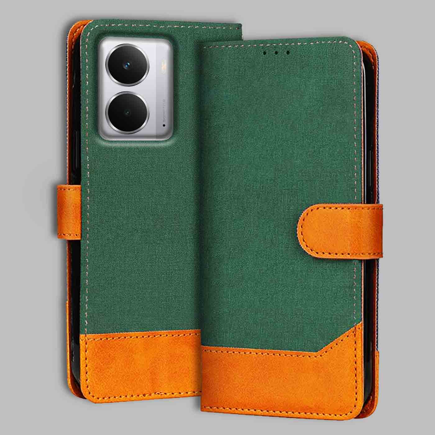Accesorios Realme P3 5G denim flip cover – Green – Image 1 #color_g