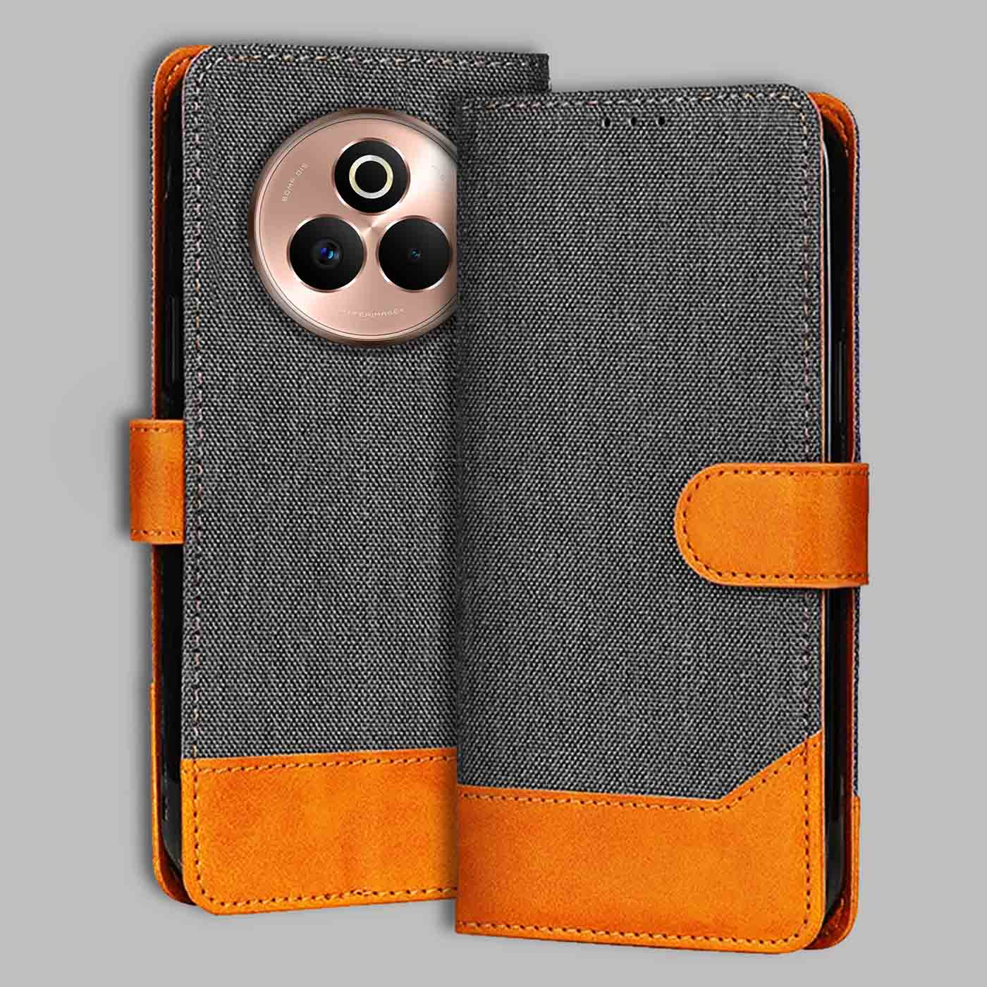 Accesorios Realme P3 Pro denim flip cover – Grey – Image 1 #color_