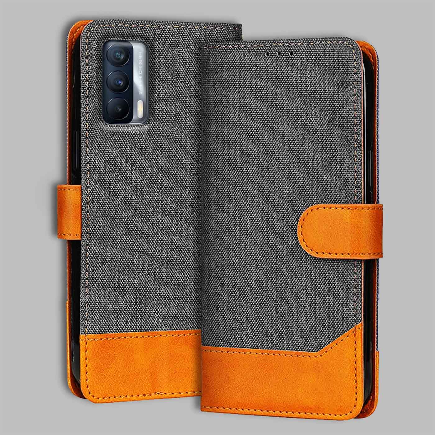 Accesorios Realme X7 denim flip cover – Grey – Image 1 #color_